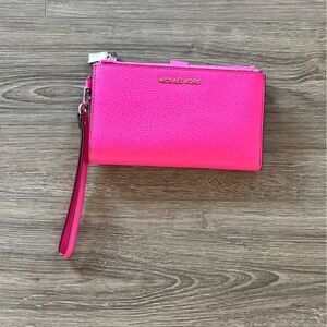 Michael Kors Neon Pink Wristlet